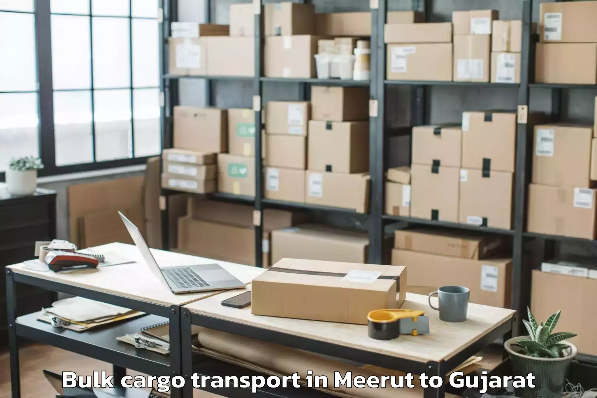 Quality Meerut to Amroli Bulk Cargo Transport